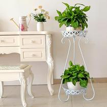 Pastoral wrought iron outdoor balcony flower stand railings hanging flower pot stand fleshy plant windowsill Wall flower stand