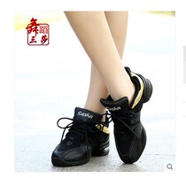 Three Shisha New Dance Shoes Womens Modern Dance Square Dance Bodybuilding Beauty Playground Soft Bottom Heightening Dancing Shoes