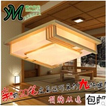 Sakura and room ceiling lamp tatami lamp Japanese lamp wood art lamp solid wood camphor pine ceiling lamp chapter paper pine lamp