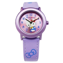 Hello Kitty cute appearance full of fashion styling wrist watch-purple