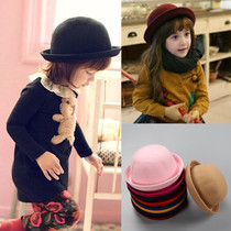 Baby hat winter new mens and womens childrens multi-color candy material dome basin hat baby fashion warm little topper