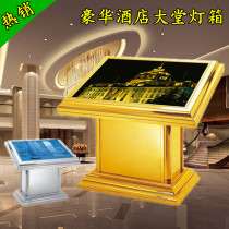 Shopping Mall hotel lobby light box horizontal titanium guide light box Guide Table plane guide plate stainless steel display stand