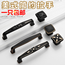 American classical black handle Jane European style modern simple single hole handle drawer cabinet door handle