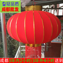 Spring Festival New Year Spring Festival festive lanterns red bronzing lighting flocking cloth wedding scene layout ornaments blank