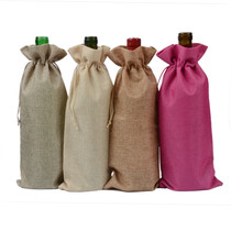 Wine Bottle Bag Blind linen Red wine bag set Foreign wine bottle Wine gift Bag personalized customization