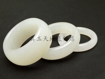Xinjiang and Tian Yuring jade ring jade ring white jade goat fat grade female national wind index finger joint couple to ring