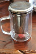 Transparent township rain tea black tea cup stainless steel leak glass Wuyi Township Rain Tea Wu Yangchun Rain factory direct