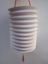 15cm pure white medium quality organ lantern folding paper lamp LED lantern