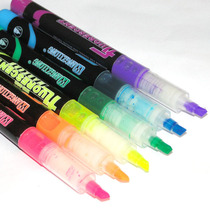 Student stationery straight liquid 6-color highlighter color marker pen marker pen wholesale
