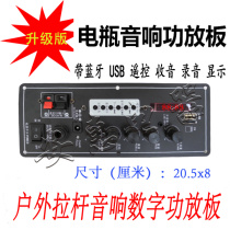 Battery speaker power amplifier board 12v outdoor square dance audio panel Bluetooth remote control karaoke trolley case motherboard