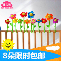 diy sun flower bed hanging bed around crib toys baby plush toy identification color bed decoration