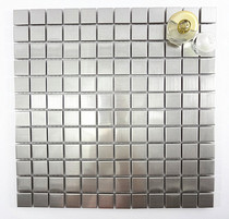 Stainless steel mosaic brushed bright silver background wall hotel club bathroom bathroom metal tile wall tile