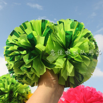 Double material mixed cheerball (metal green Matt Green) school double-headed flower cheerleading color ball handball