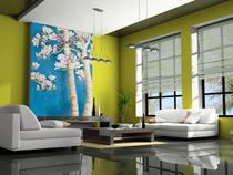 Seamless wallpaper large mural TV Bedroom Background wallpaper custom wallpaper Oil painting almond flower