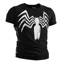 venom logo T-shirt venom slim dress short sleeve Spider Man