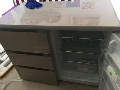 尊贵 BCD-210CV卧式橱柜冰箱推拉抽屉嵌入式家用冰箱矮冰箱