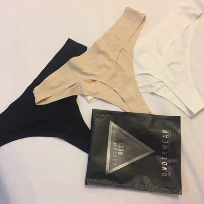 冰丝的材质很舒服，基础色能应对各种需求，买来穿在真丝连衣裙里面的，真的没印子了，臀围98cm，xl很合适，第一次穿这种丁字裤一点也不难受。以下是复制的。质量非常好，与卖家描述的完全一致，非常满意,真的很喜欢，完全超出期望值，发货速度非常快，包装非常仔细、严实，物流公司服务态度很好，运送速度很快，很满意的一次购物。