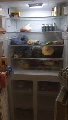 Homa/奥马 BCD-403DH/B冰箱双开门变频 十字对开家用薄四开门冰箱