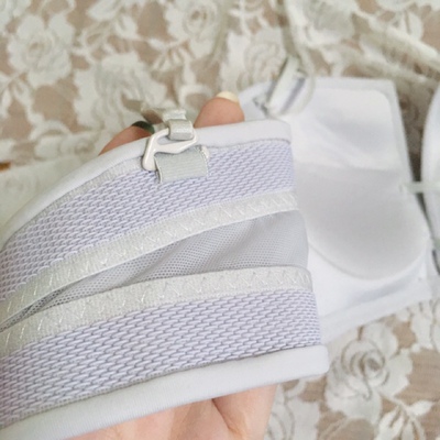 整体好评。穿着不会掉下去 后面都是硅胶？很防滑。但是一分钱一分货 整体穿着还是比较闷的，适合秋冬 夏天穿很热 洗了一次罩杯角上就有点皱 图。装带子的那个地方左右也有大小😂 一边好拆卸 一边特别困难。还送了个透明带 不错