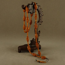 Chen Jun 1.0 small seeds (eighteen arhats) Su Gong pure handmade olive walnut carving neck hanging carving text play