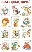Cross stitch electronic drawings 2204 month cat Cat XSD source file