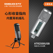 Audio Technica Iron Triangle ATR2500USB recording condenser microphone microphone round vocal cords