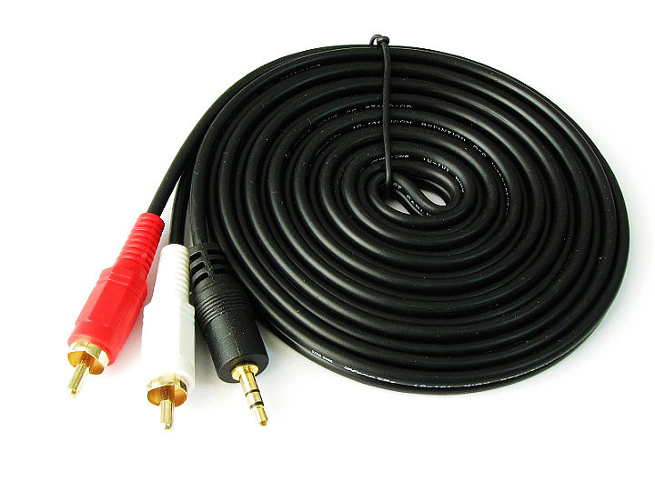 秋叶原 q304 音频线 3.5mm转双莲花线 3.5 一分二 1.8米-20米