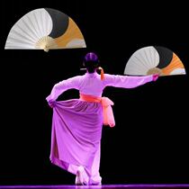 Luo Ying Korean dance fan Bone fan Tai Chi fan Korean dance fan Classical dance fan Korean fan Multi-color cloth