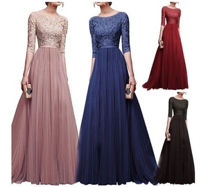 Euro-American Autumn and Winter Foreign Trade New Evening Dress  