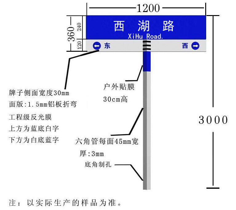 路名牌地名牌指路牌多方向指路牌 道路索引牌灯箱