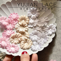 Mori small chrysanthemum flower pieces bridal headwear accessories material wedding accessories 3 color crinkle petals embellished flowers