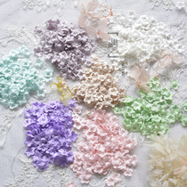 diy satin three-dimensional embossed petal flower pieces Mini ribbon flower baby clothing accessories Wedding dress handmade materials