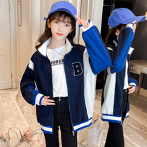 Girl Coats Spring Autumn New Ocean Gas Nets Red Children Baseball Clothes Spring Clothing 2022 CUHK Tong Han Edition jacket jacket