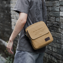 New Canvas Man Bag Casual Bag Single Shoulder Bag Fashion Slanted Satchel Bag Han Edition Tide Pack Minimalist Sport Small Backpack Cross Pack