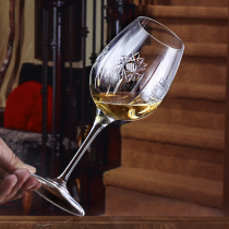 Czech imported BOHEMIA crystal transparent glass carved wine high-grade wine European Goblet