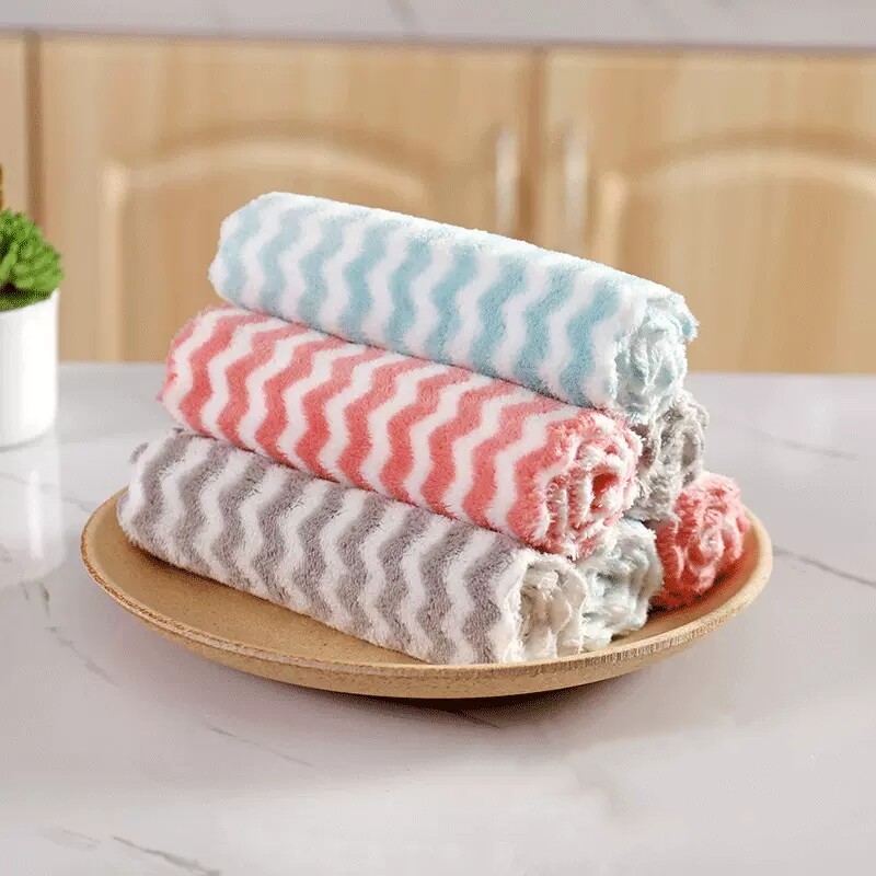 水波纹洗碗抹布10条25x25cm