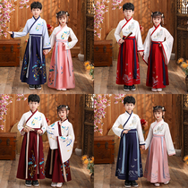 Boys Han-suit Chinese Summer Summer Set Girls Han-clothing Anti-clothing Childrens Show Clothes