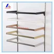 Clothing store card Post clothes display stand A T column black and white rose gold yellow titanium stainless steel round tube side hanging