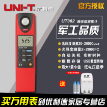 Liulid UT382 Illuminometer High Precision Photometer Illuminance Tester Light Flow Minometer Photometer Instrument