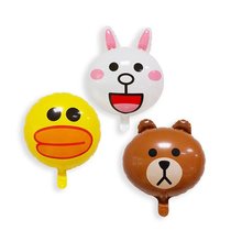 Line Friends Brown Bear Cartoon Aluminum Membrane Balloon Baby Year Day Day Party Decoration Children