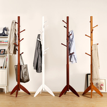Yuemao full solid wood coat rack floor-to-floor bedroom hanger modern simple and bold European clothes rack