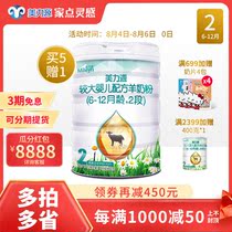 Meiliyuan goat milk powder 2-stage larger infant formula two-stage 6-12 months baby domestic milk powder canned 800g