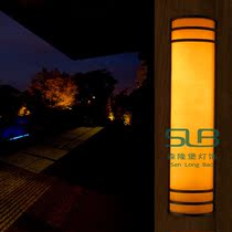 Minimalist waterproof wall lamp semi-circular living room hanging wall lamp imitation cloud stone column lamp hotel pillar light garden courtyard lamp