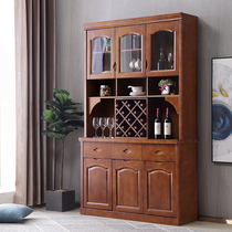 Solid wood wine cabinet dining side cabinet integrated by wall tea water cabinet living room dining room dining room high cabinet closet cabinet containing the cabinet door hall cabinet