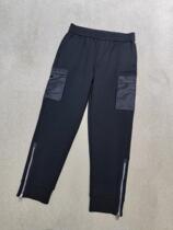 2021 autumn and winter fashion new pocket triangle logo leg rubbish drawstring design casual Joker youth sports pants