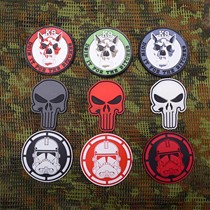 Velcro chapter Personality tactical luminous armband round badge PVC rubber epaulet badge