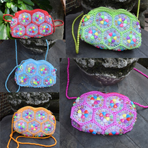 Handmade bag beaded bag finished handmade bead bag pearl bag childrens bag toddler bag toddler bag