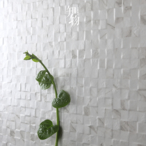 Modern Nordic mosaic culture brick All-ceramic concave and convex imitation stone background wall brick Balcony bathroom tile