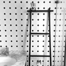 Nordic simple octagonal brick Modern simple mosaic tile black and white bathroom floor tile Kitchen balcony wall tile
