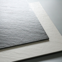 Black white slate concave and convex non-slip antique brick Restaurant hotel clothing chain non-slip floor tile 600